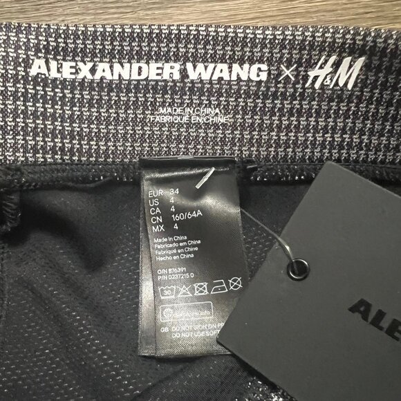 NEW Alexander Wang x H&M Leggings Black Size 4 NWT - Picture 7 of 10